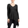 EG PRO V-Neck Long Sleeve High Low Hem Knit Top - 3 of 4