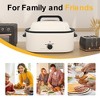 Heynemo Electric Turkey Roaster Oven with Visible Glass Lid, with Removable Pan & Rack, Stainless Steel - 4 of 4