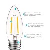 Luxrite LED Chandelier Light Bulbs E26, 40 Watt Equivalent, 2700K Warm White, Dimmable, Torpedo Tip, 400 Lumens, UL Listed 12 Pack - 3 of 4