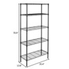 SEVOBAL Utility Storage Shelves Multi Layer Plastic Coated Iron Shelf Durable and Stylish for Home, Black, 35.82"*14.17"*7.08" - 2 of 4