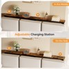 VINGLI Rust Brown 2-piece Set Melamine + Iron Hallway Table with Power Strip - 3 of 4