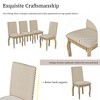 4 Dining chairs Wood Upholstered Fabirc for Dining Room - 2 of 4