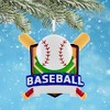 Polarx 3.5 Inch Baseball Shield Christmas Tree Ornament , Christmas Decor Bat Ball Field Sport (1PC) - 2 of 4