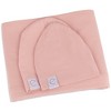 Ely's & Co. Jersey Cotton Spandex Swaddle Blankets 40"x40" with Beanie Gift Set  - 3 of 4