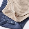 Baby 3pk Solid Long Sleeve Wide Ribbed Bodysuit - Cloud Island™ - 4 of 4