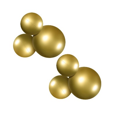 MINNIDIP Balloon Garland 3 Cluster 2pk in Gold Metallic