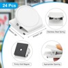 Unique Bargains Stainless Steel Decorative Hooks and Hangers Refrigerator Magnetic Clips 1.38" x 1.22" 24 Pcs - 2 of 3