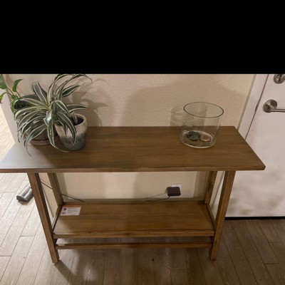 Haverhill Wood Console Table Weathered Brown - Threshold™ : Target