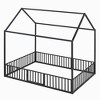 YOOCOZZ Metal House-Shaped Platform Bed Frame with Fence and Door - 4 of 4