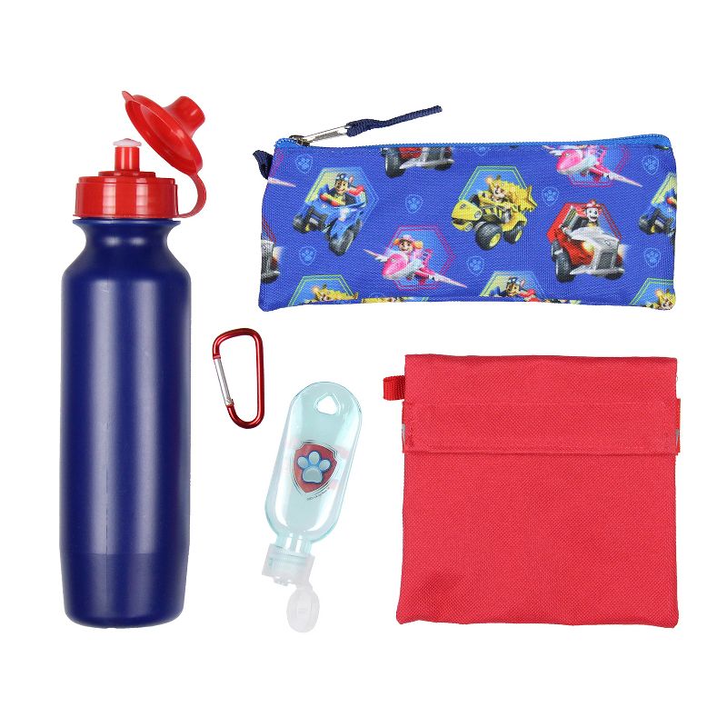Paw Patrol 16" Backpack Lunch Tote Pencil Bag Water Bottle Snack Pack 7 Pc Set Blue, 4 of 7