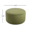 Lyngins Velvet Round Benches,Modern Upholstered Ottoman Bench for Living Room,Bedroom - 3 of 4