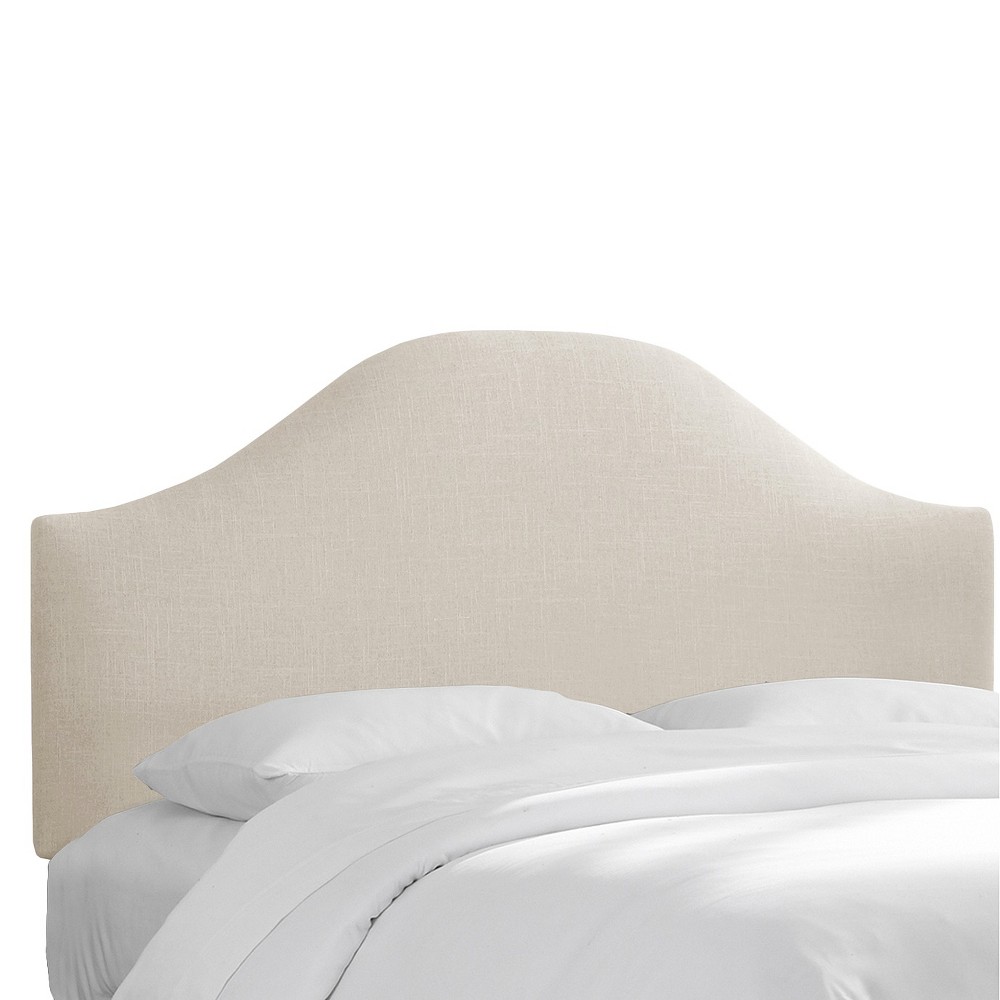 Photos - Bed Frame Skyline Furniture Custom Upholstered Curved Headboard - Linen Talc - Full