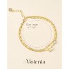 Molenia Initial Bracelet for Women, 925 Sterling Silver 14K Gold Plated Dainty Layered Stackable Paperclip Letter Jewelry Gifts for Wife Mom - 2 of 4