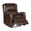 Faux Leather Glider Recliner Chair, 1-Piece, Solid Wood Frame, Comfortable Living Room Seating - 3 of 4