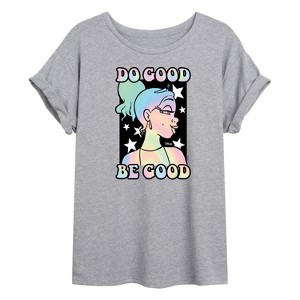 Women's - Disney - Do Good Be Good Oversized Graphic T-Shirt - 1 of 4