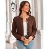 Clearlove Women's Lightweight Crewneck Button Up Cardigan Sweater - 3 of 4
