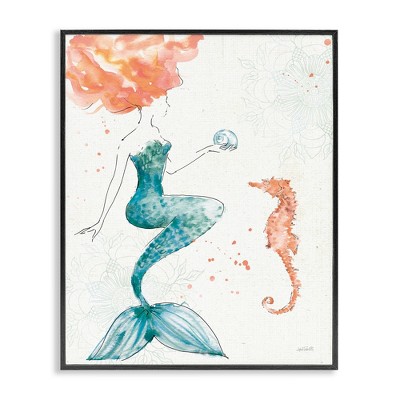 Stupell Industries Mermaid and Ocean Seahorse, 24" x 30"