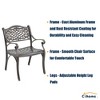 CLIHOME Cast Aluminum Stationary Outdoor Patio Dining Chairs(Set of 2) - 3 of 4