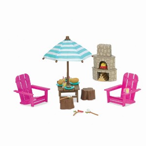 Li'l Woodzeez Miniature Playset with Toy Furniture 23pc - Outdoor Patio Set - 1 of 4