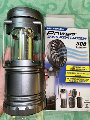 Bell + Howell Collapsible Portable Power Fan Lantern 300 Lumens