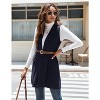 ZEAGOO Womens Long Vests Sleeveless Draped Lightweight Open Front Cardigan Layering Vest with Side Pockets - 4 of 4