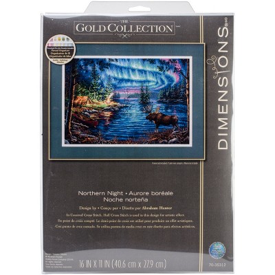 Dimensions Gold Collection Counted Cross Stitch Kit 16"X11"-Northern Night (16 Count)