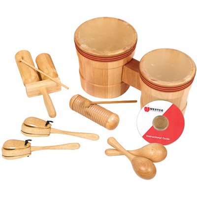 Westco Jr. Latin American Wooden Rhythm Instruments Kit