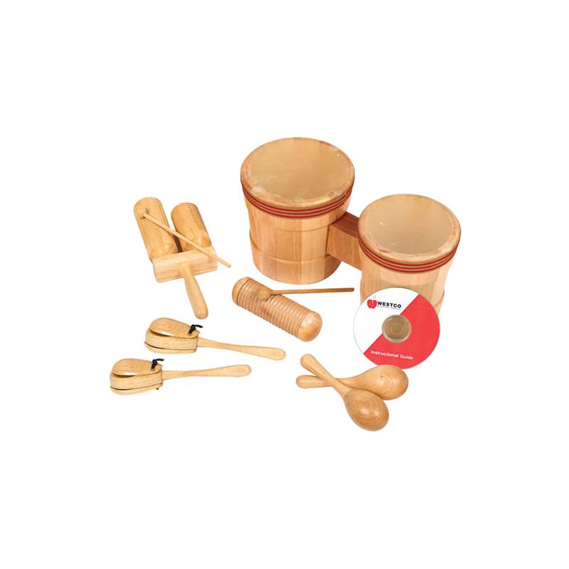 Westco Jr. Latin American Wooden Rhythm Instruments Kit - Set of 6, 1 of 7