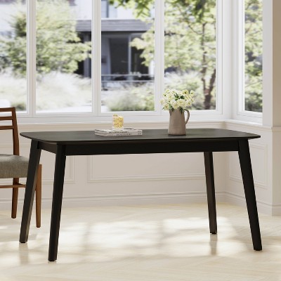 Natural Oak Mid-Century Modern Wood Dining Table