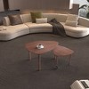 KTMBDW 2 Tier Modern Coffee Table, 360 Degree Rotatable Coffee Center Table with Wood Legs and Sintered Stone Tabletop, Cocktail Table for Living Room - 3 of 4