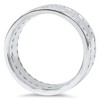 Pompeii3 10K White Gold 1 1/2ct Diamond Eternity Ring Wedding Band - 2 of 3