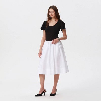 Melt the lady logo line skirt White（Women 