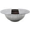 HomeRoots 39" Silver Aluminum Aviator Round Drum Coffee Table - 4 of 4