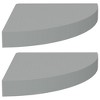vidaXL Floating Corner Shelves 2 pcs Gray 9.8"x9.8"x1.5" MDF - 2 of 4