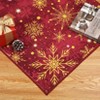 Acekool Christmas Area Rugs, Washable Non-Slip Snowflakes Carpet, Soft Low Pile Foldable Stain Resistant for Bedroom, Home - 3 of 4