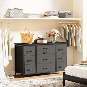 Wide 10-Drawer Dresser, 55'' TV Stand w/ Power Outlet, Storage Cabinet for Bedroom/Closet, Sturdy Metal Frame, Entertainment Center - 1 of 4