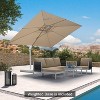 PURPLE LEAF  Patio Umbrella White Cantilever Offset Umbrella Rectangle Outdoor Umbrella with 360-degree Rotation - 2 of 4