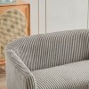CAVINAS 50.78" Modern Loveseat Sofa, Corduroy Fabric Upholstered Sofa Couch, 2-Seat Sofa with Wooden Nature Legs, Gray - 4 of 4