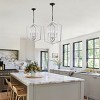 BAOURE 4 Light Chandelier,18.11 in Gold Lantern Light Fixtures with Farmhouse Metal Cage Adjustable Height for Dining Room Hallway Foyer - 3 of 4