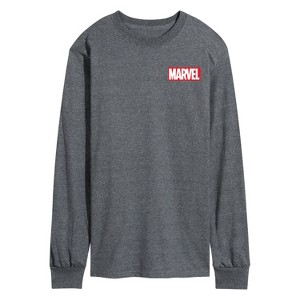 Men's - Marvel - Logo Collage Long Sleeve Graphic T-Shirt - 1 of 4