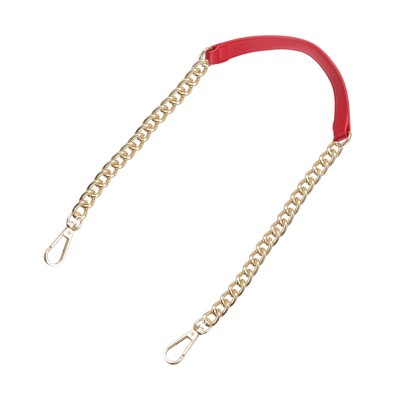 Unique Bargains Metal Corrosion-Resistant PU Leather Purse Flat Chain Strap
