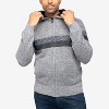 X RAY Full Zip Hooded Sweater With Stripes & Faux Shearling Lining - 4 of 4