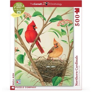 New York Puzzle Company Northern Cardinals 500 Piece Puzzle - 1 of 4