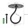 Unique Bargains Iron Wall Mounted Round Plate Ceiling Hooks and Hangers 2 Pcs - 2 of 3