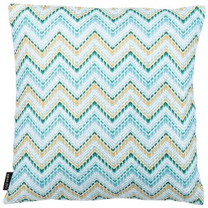 Indoor/Outdoor Zarin Pillow - Green/Yellow - 18"X18" - Safavieh - 1 of 3
