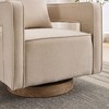 PAGED Swivel Accent Chair Modern Comfy Sofa Chair with Weathered Base, Open Back Barrel Chair for Living Room - 4 of 4