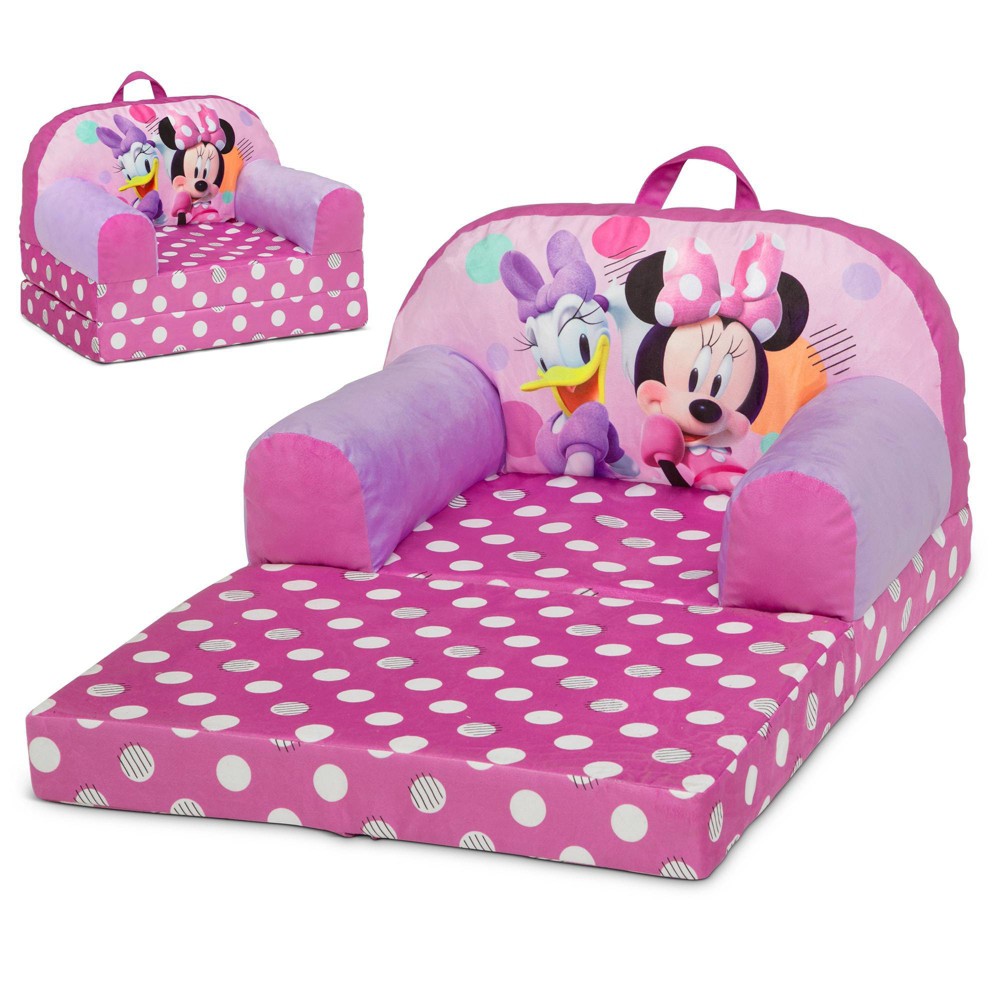 Photos - Coffee Table Delta Children Cozee Buddy Flip-Out Chair - Minnie Mouse