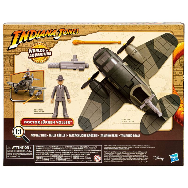 Hasbro Indiana Jones Worlds of Adventure Doctor J&#252;rgen Voller Action Figure with Plane, 6 of 13
