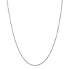 Black Bow Jewelry 1.3mm 10k White Gold Solid Baby Rope Chain Necklace - 3 of 4