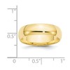 Black Bow Jewelry 2mm to 6mm 10K Yellow Gold Lightweight Domed Comfort Fit Band - 4 of 4
